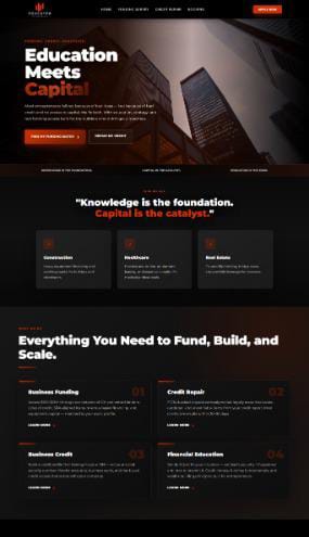 Education Meets Capital Funding Website
