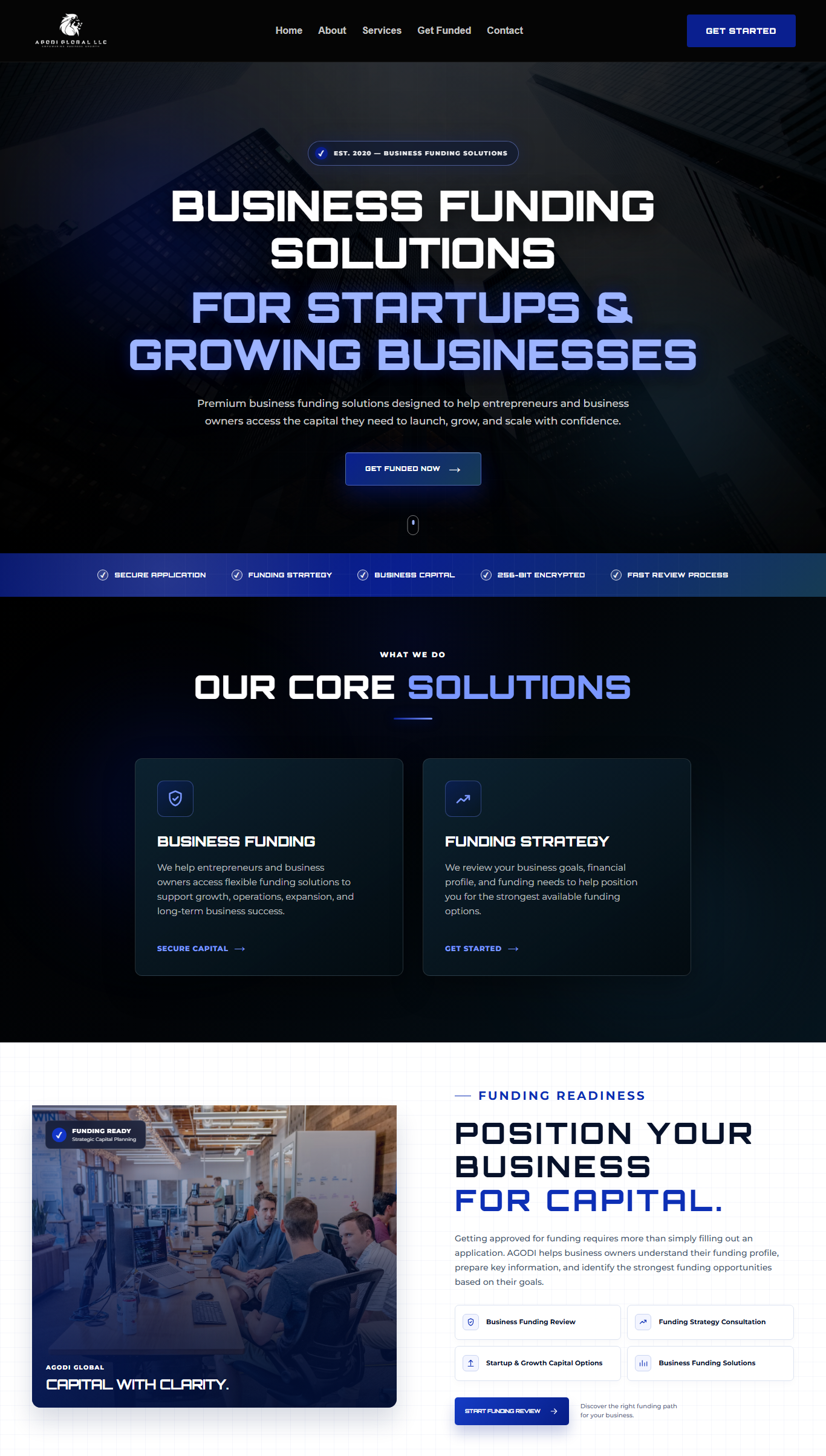 AGODI Global — Business Funding & Capital Strategy Website