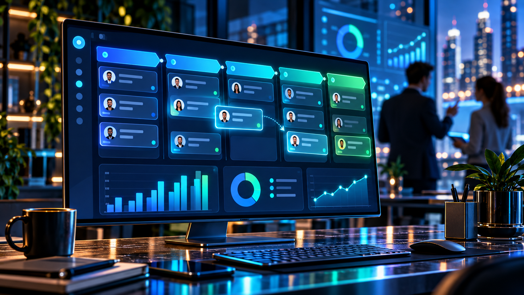Sales pipeline analytics and lead tracking dashboard