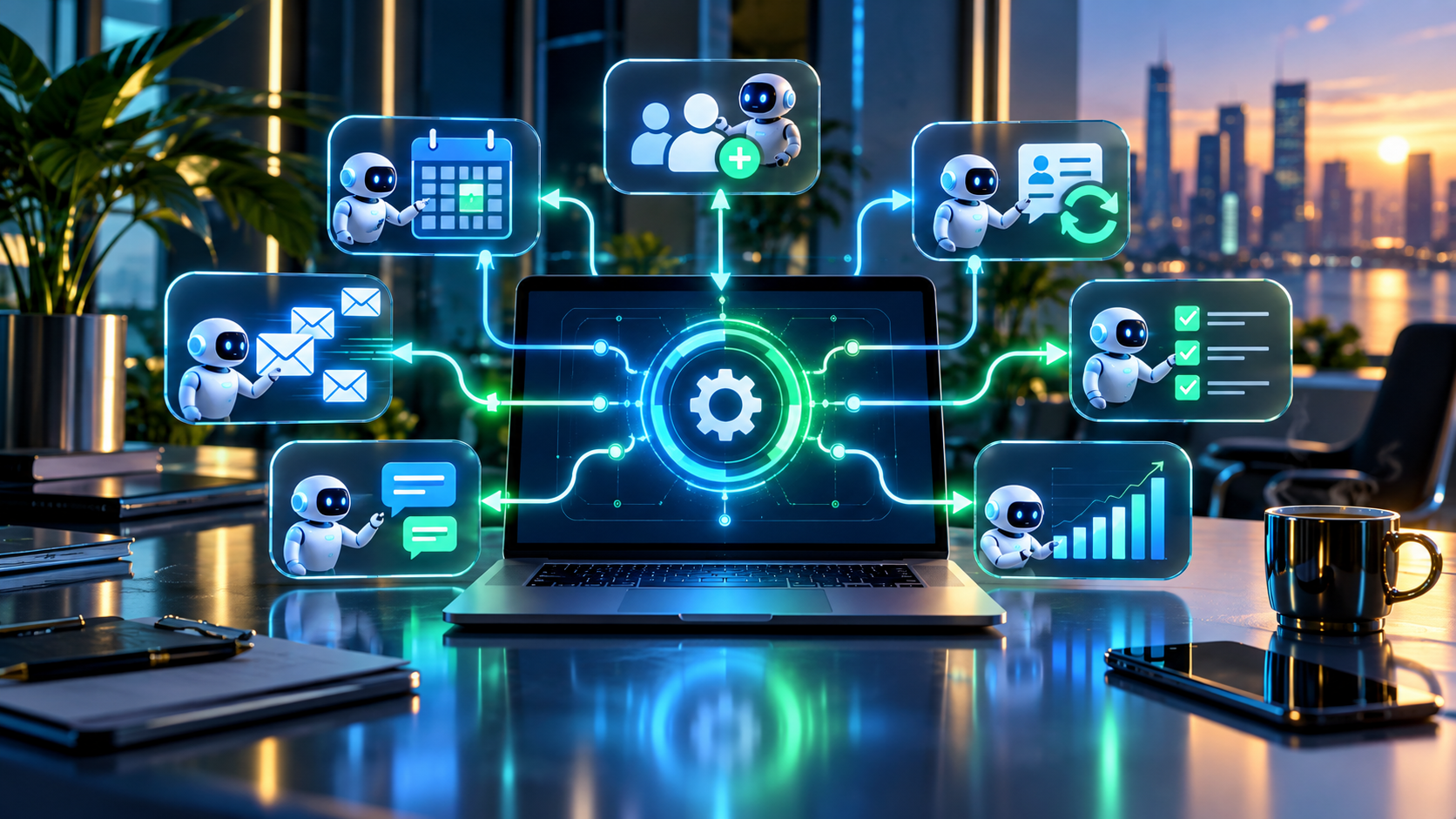 Business team planning automation processes