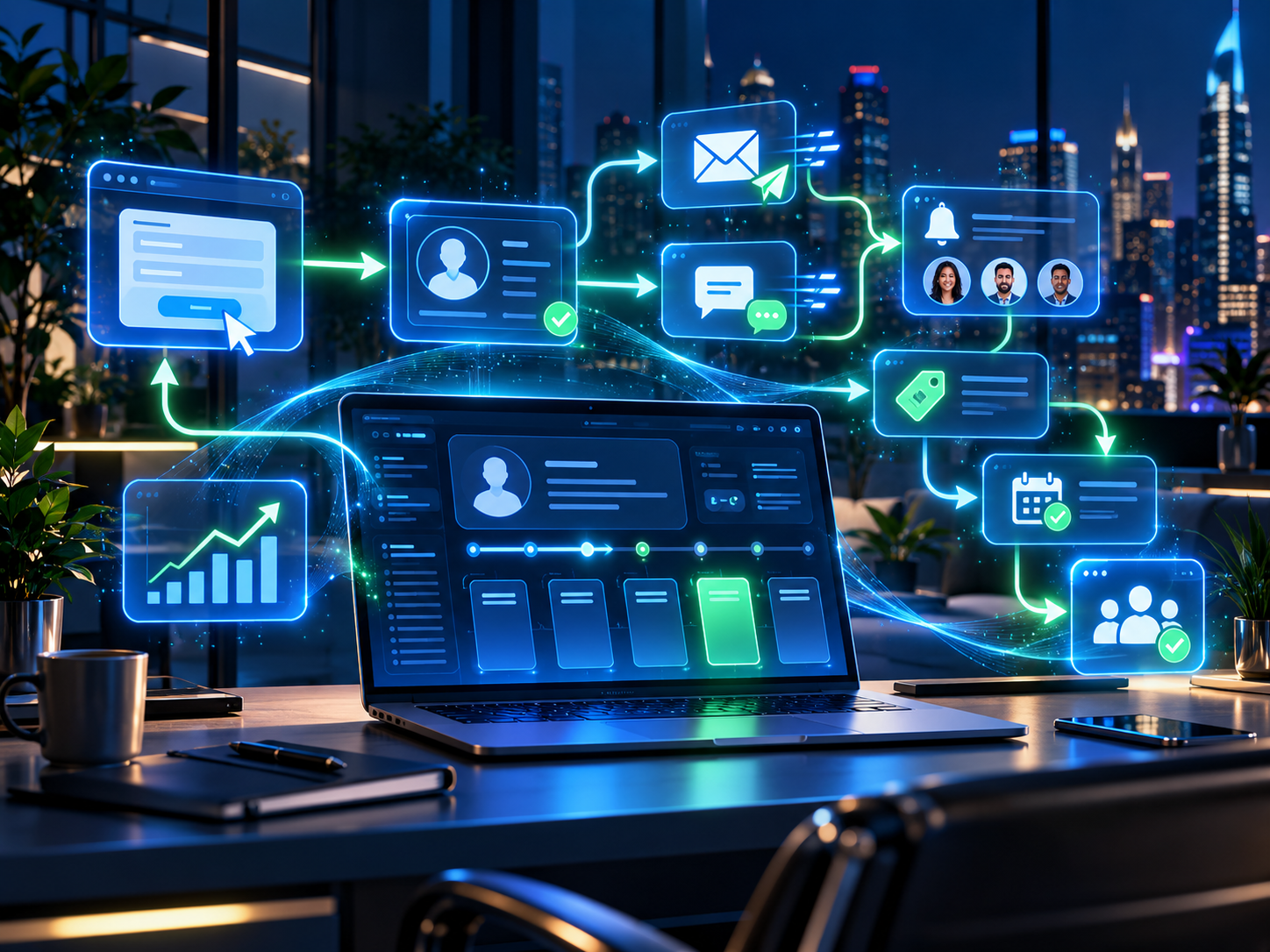 Marketing automation workflows and CRM communication