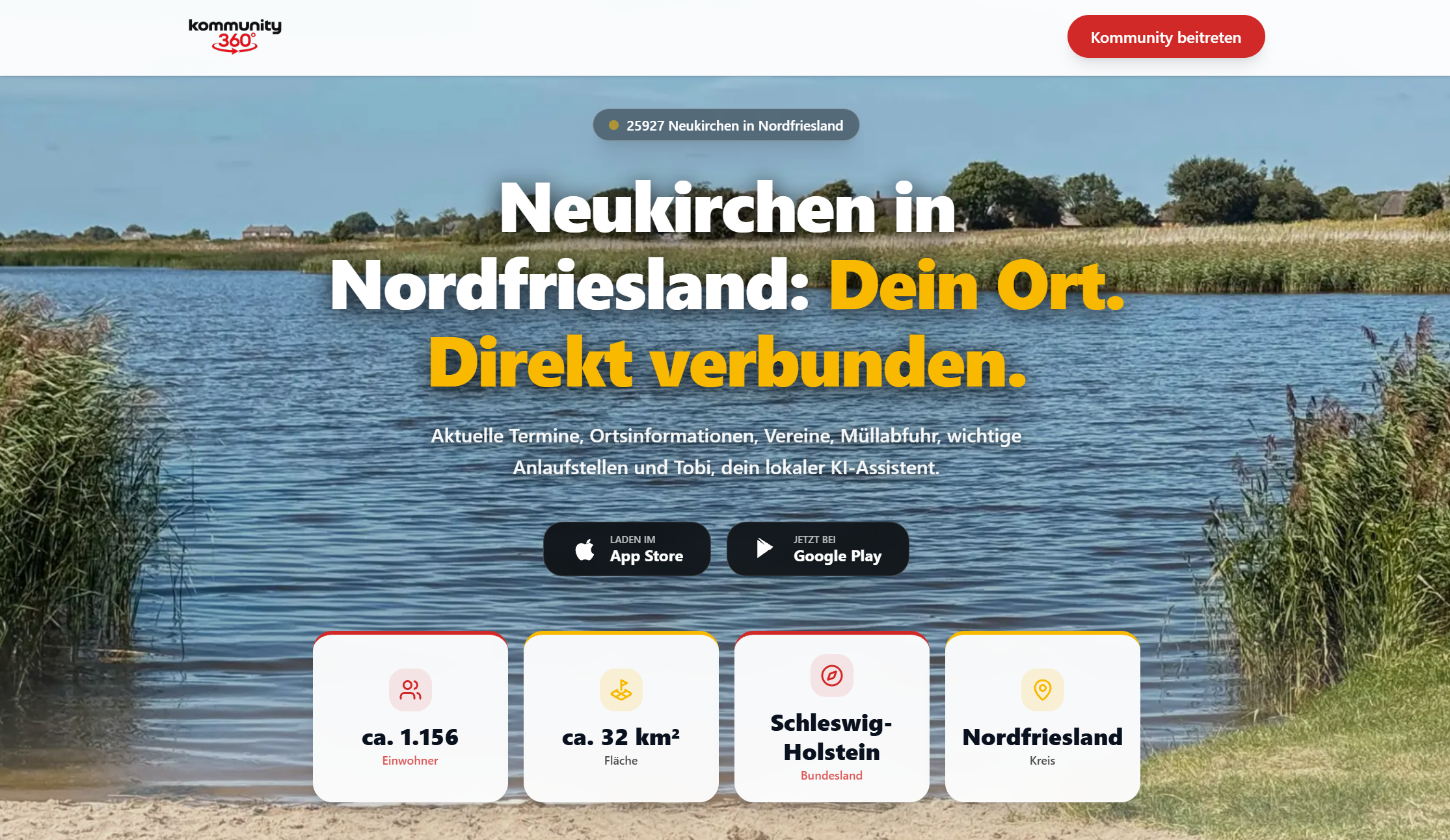 kommunity360 Pilotseite für Neukirchen in Nordfriesland