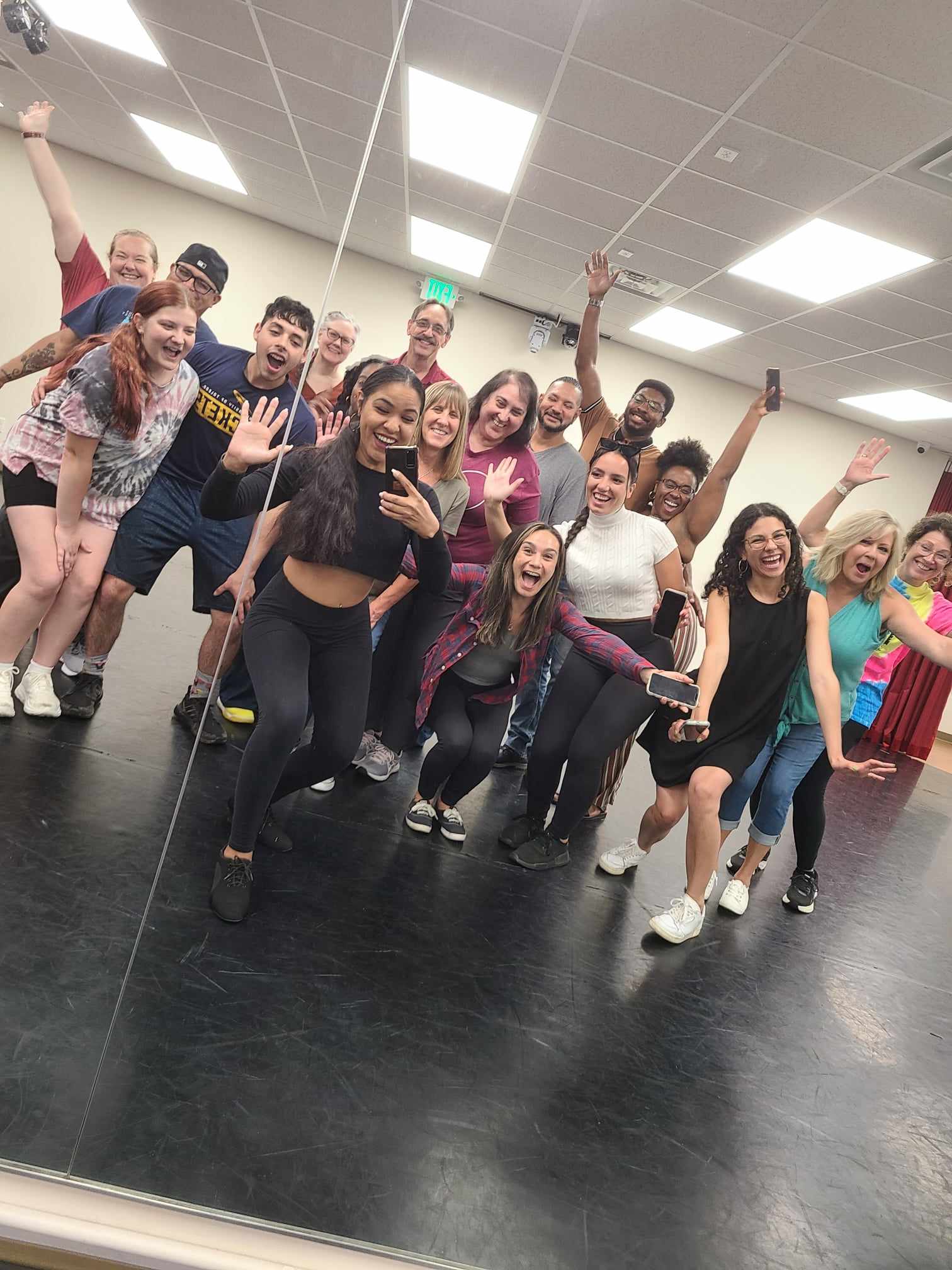 Latin Dance in Toledo students celebrating at the end of class