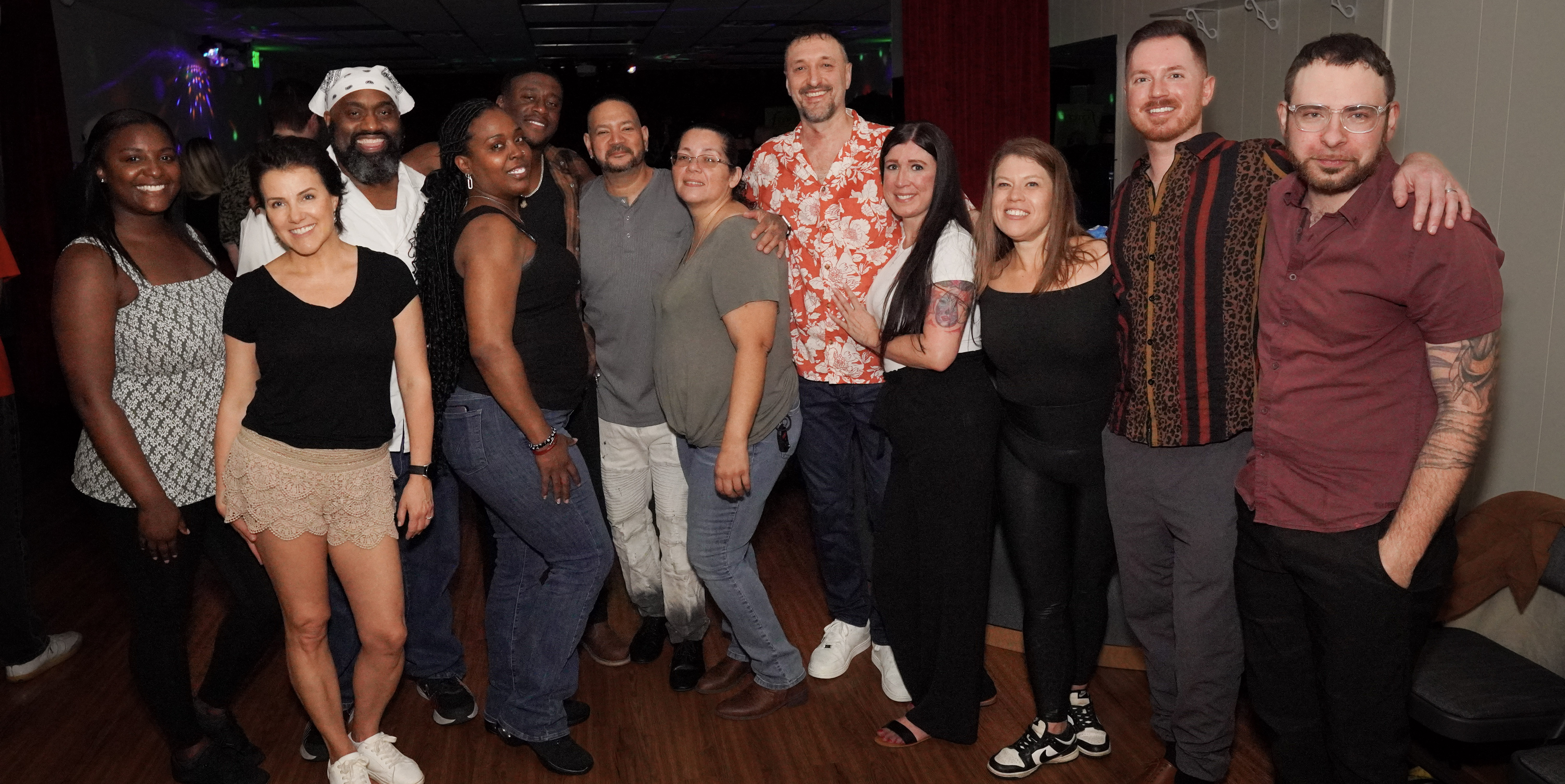 Students at a Latin Dance in Toledo social dance night