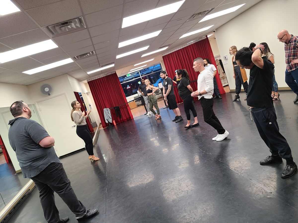 A Bachata class in session at Latin Dance in Toledo