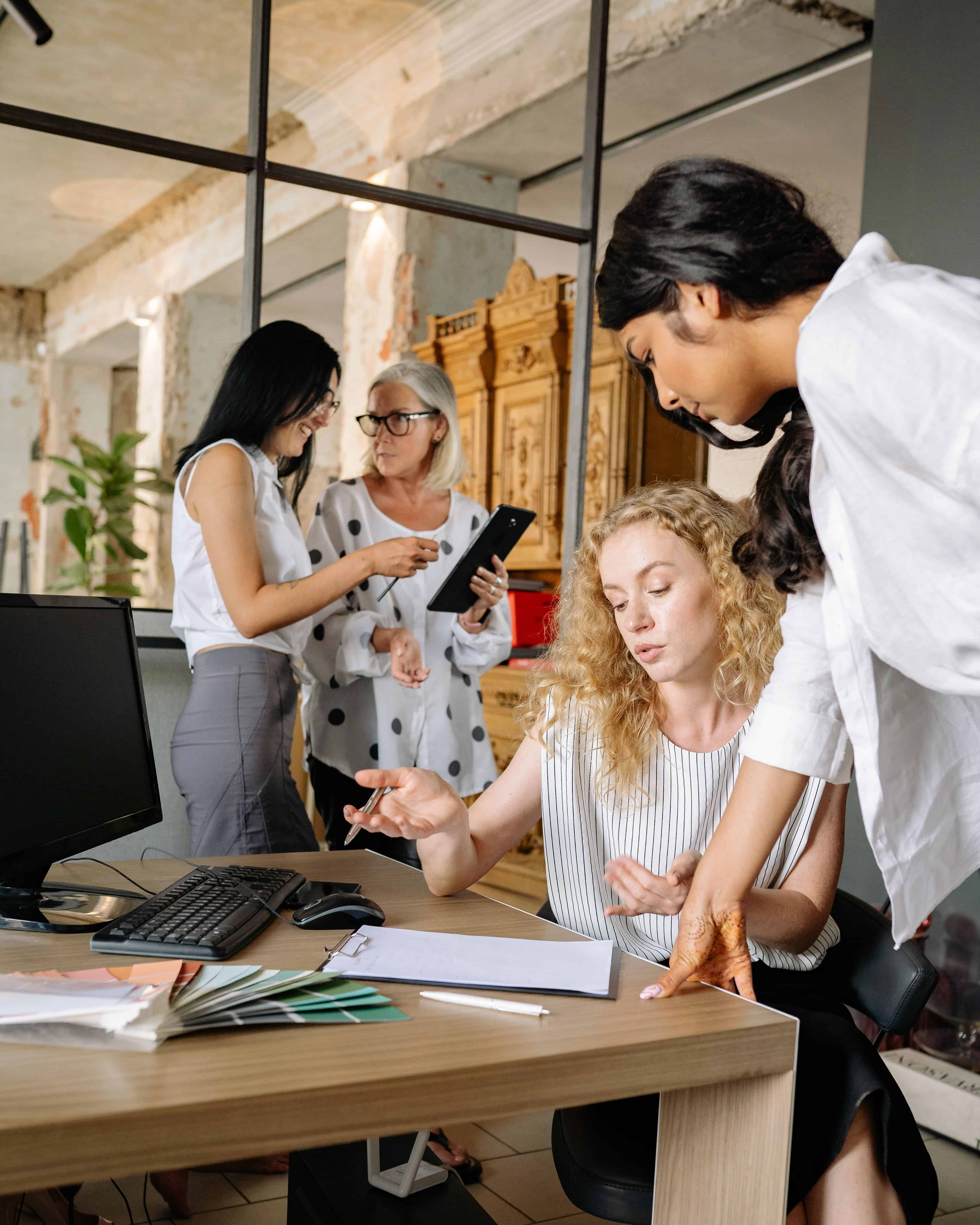Women working under pressure in a corporate environment