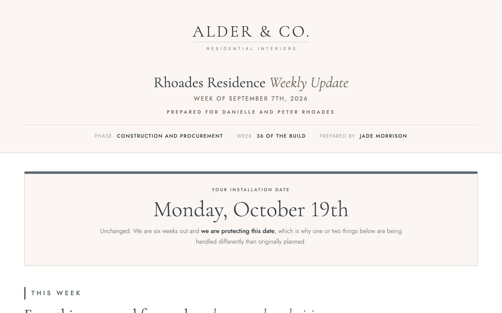 Friday client update