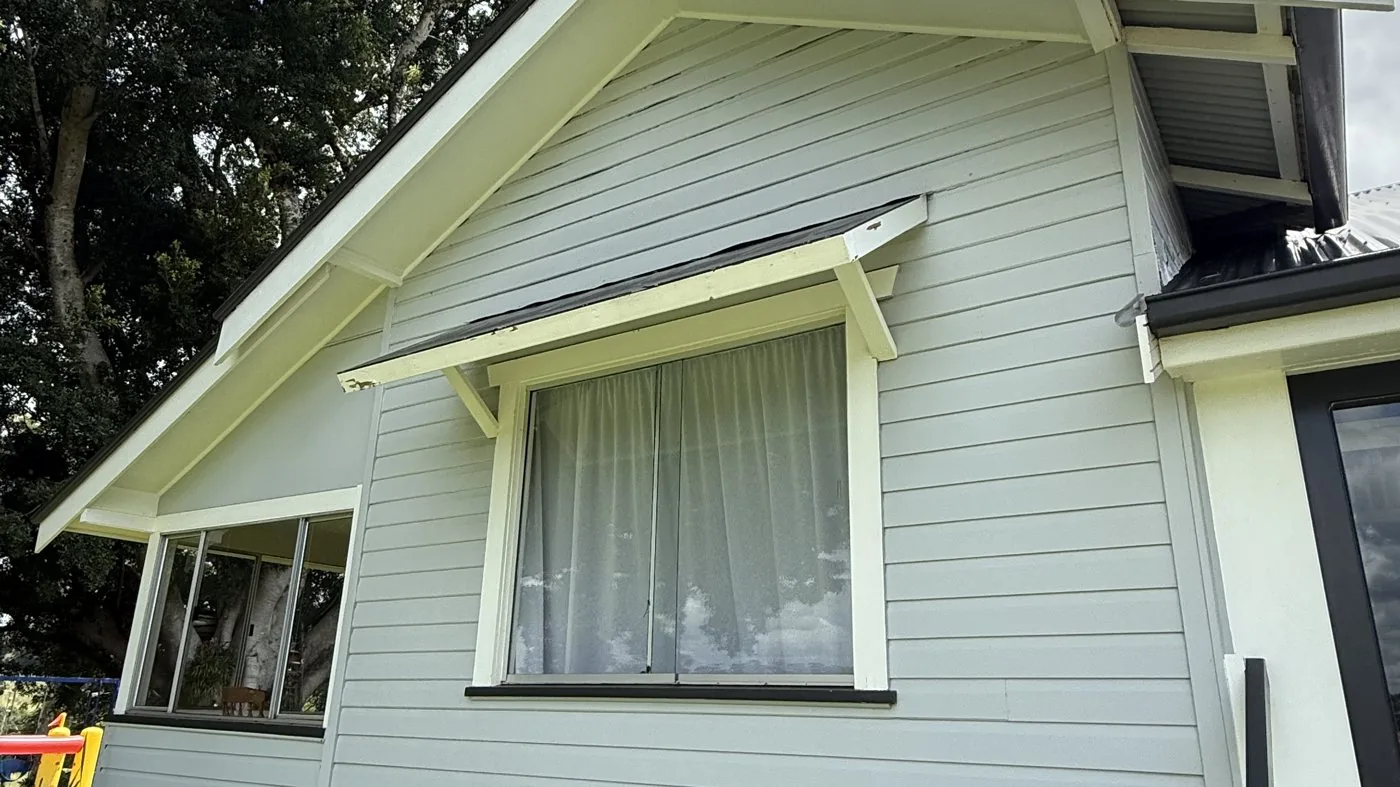 Weatherboard home after