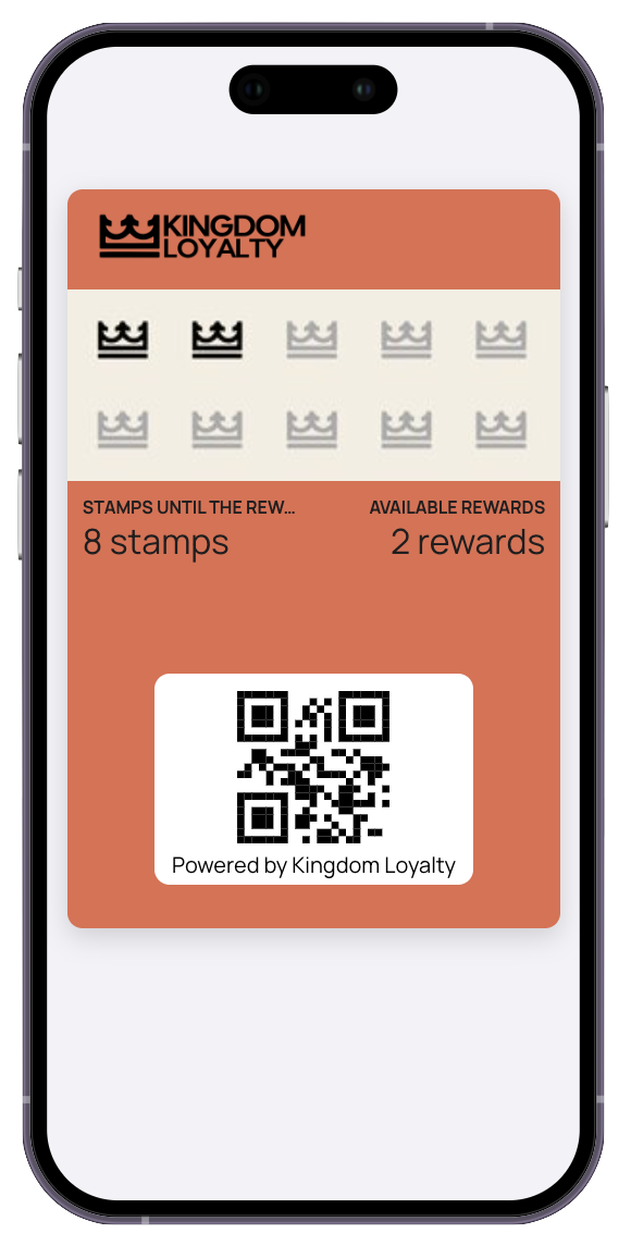 Kingdom Loyalty digital wallet pass on iPhone