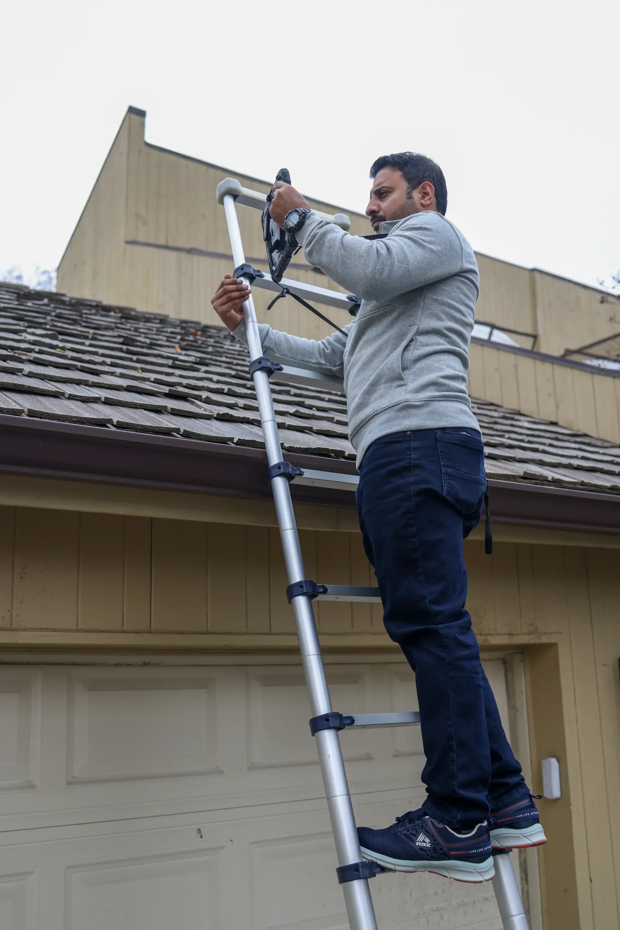 Home inspector performing a professional home inspection