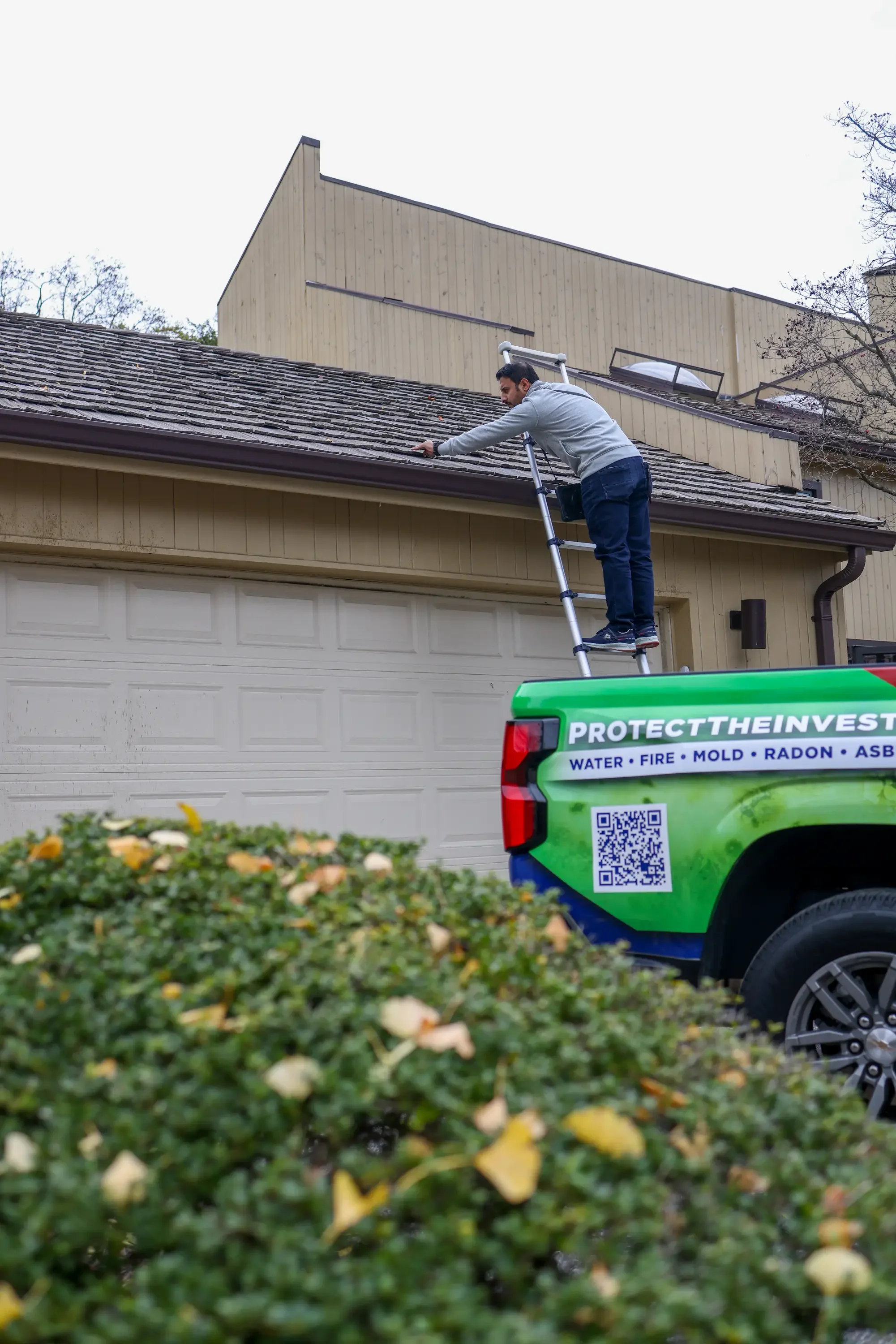 Inspector conducting a pre-purchase home inspection