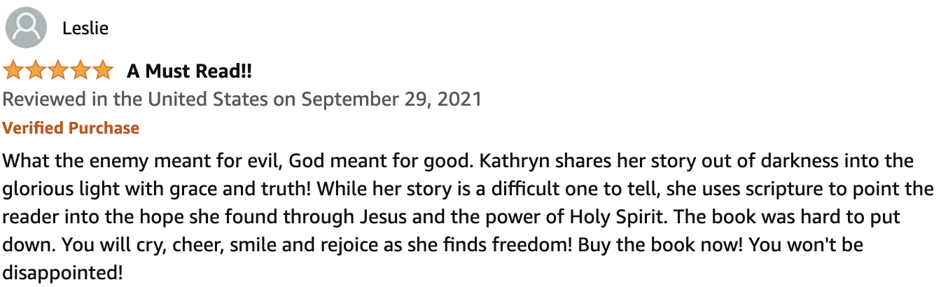Reader testimonial