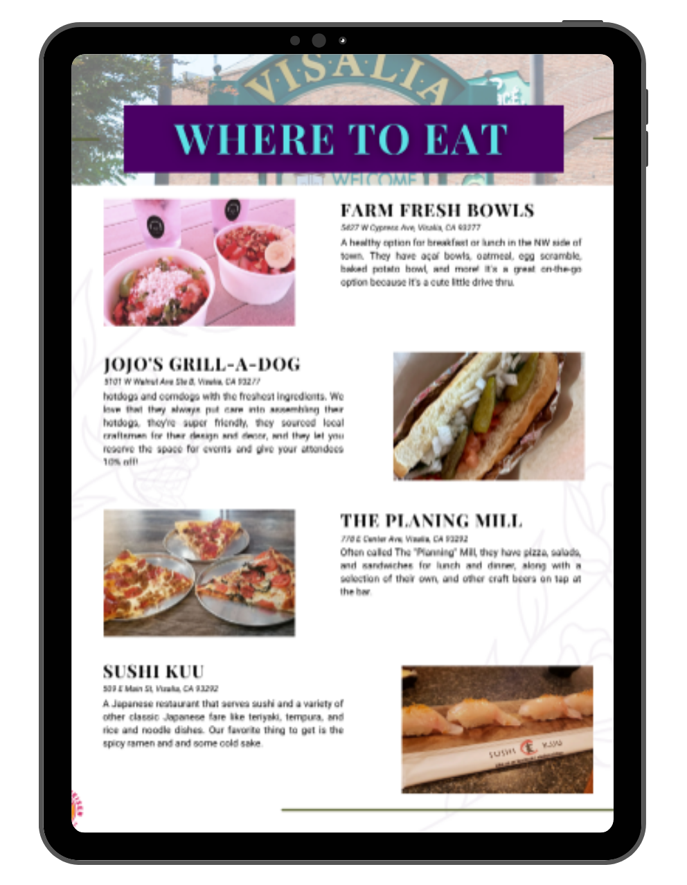 Food and Local Favorites Guide