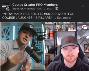 How Mark has sold $2,600,000 of course launches — 3 Pillars