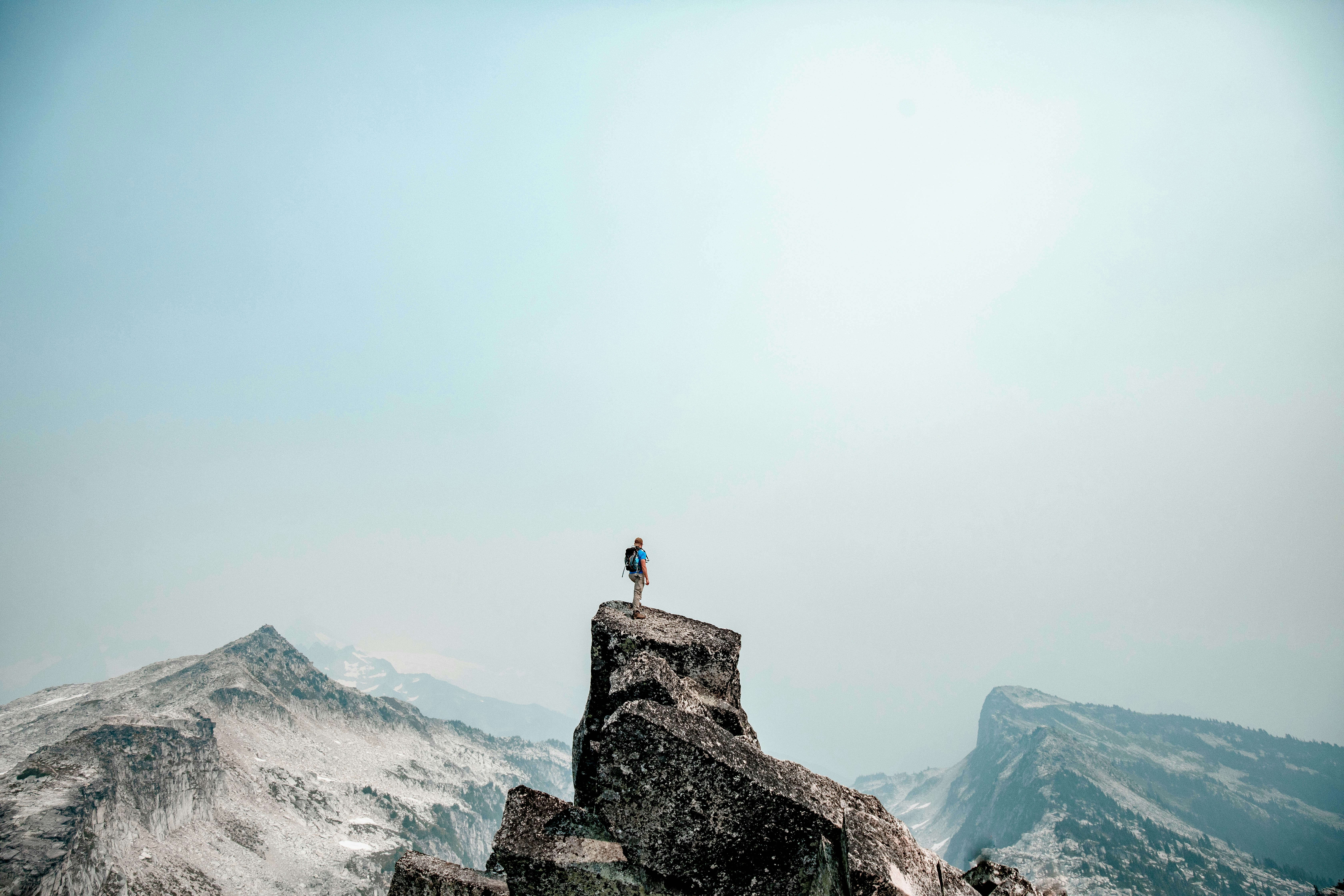 A Person on Mountian