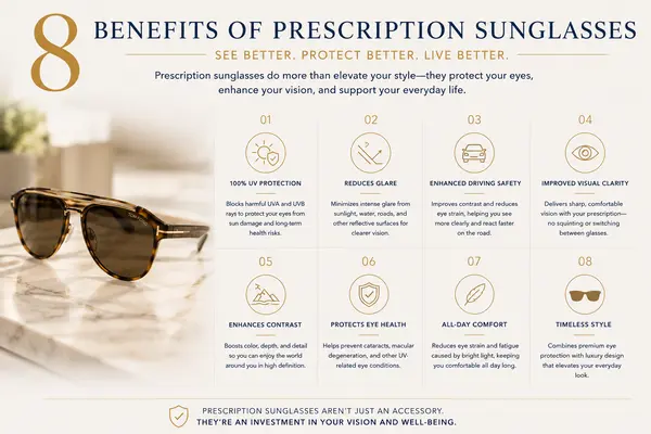 Eight essential benefits of prescription sunglasses for Thousand Oaks outdoor lifestyle