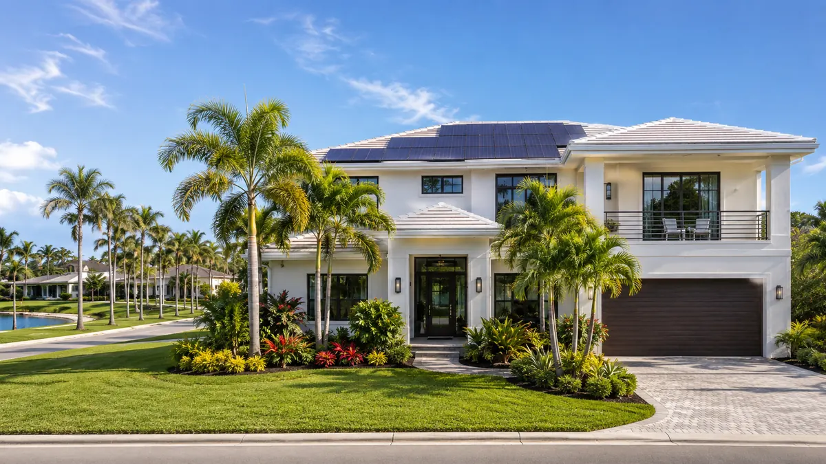 Beautiful Florida home with solar panels in Tampa Bay neighborhood