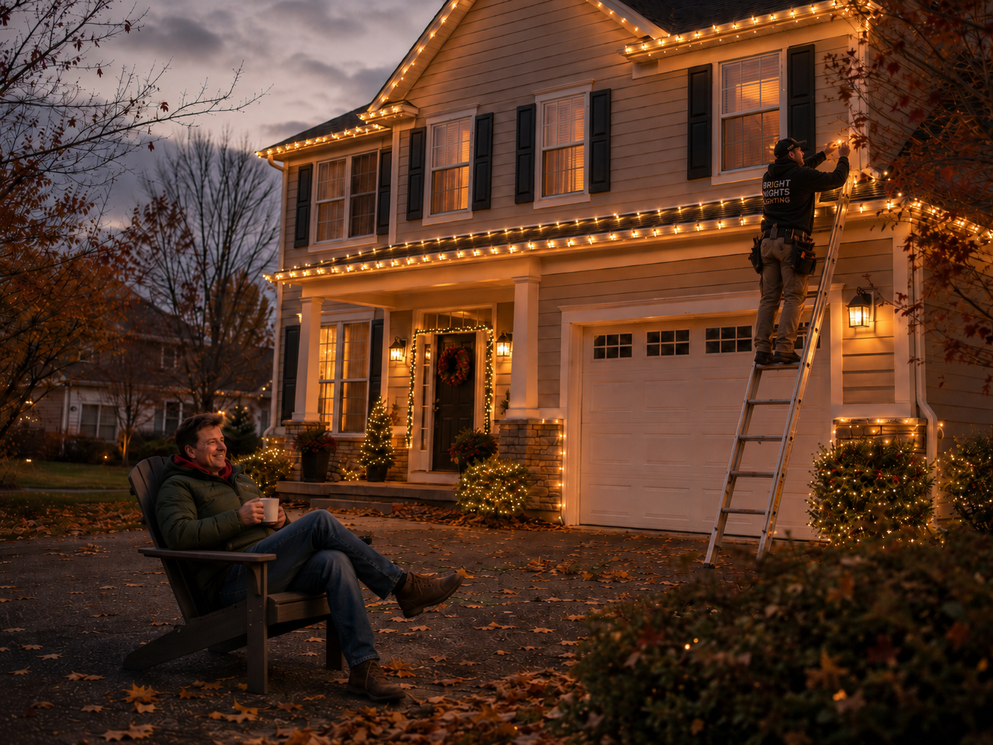 Greensboro Christmas Lights installation