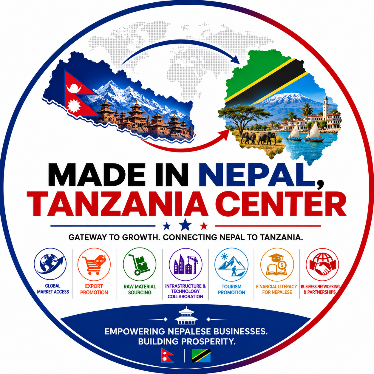 Made in Nepal, Tanzania Center logo