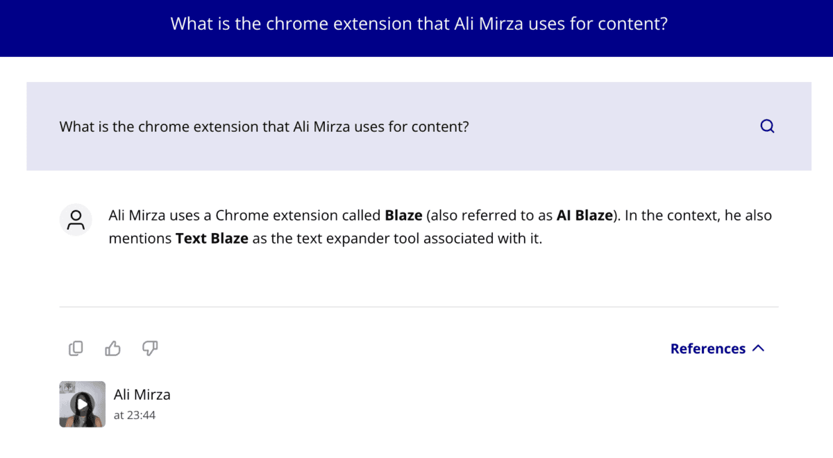 Get Timestamped Answers