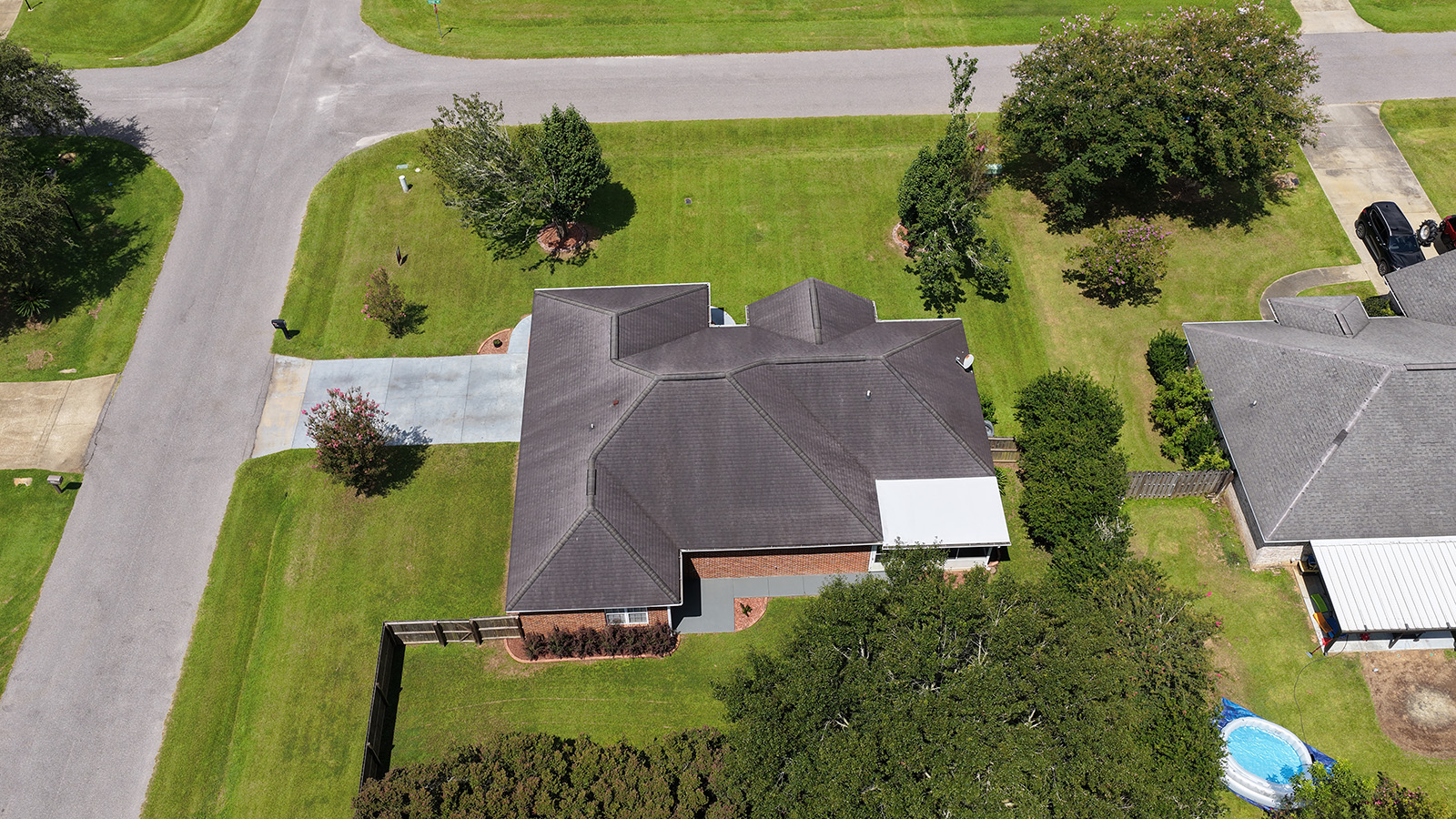 Top-down aerial view of 19695 O'Brian Avenue