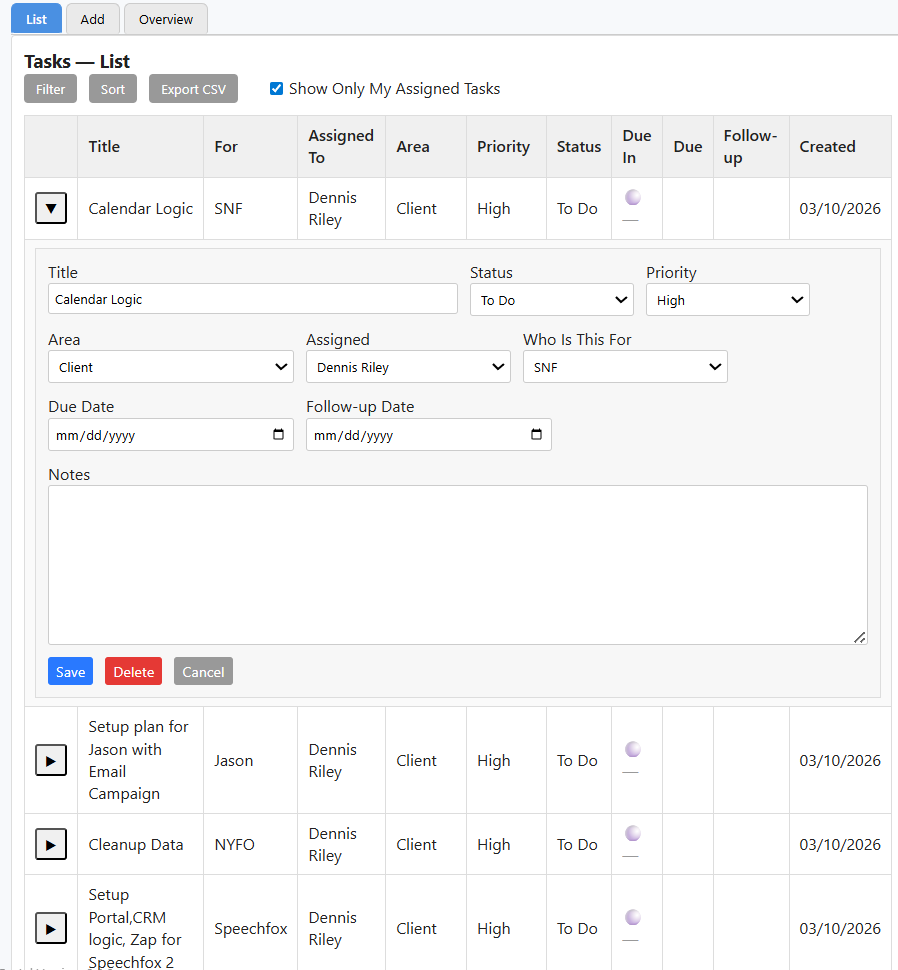 Image showing how the Portal helps businesses track tasks and keep teams accountable.