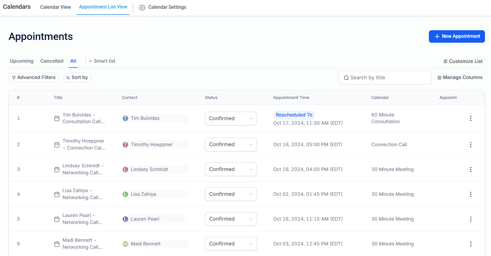 Preview image of how the crm works with your existing calendars