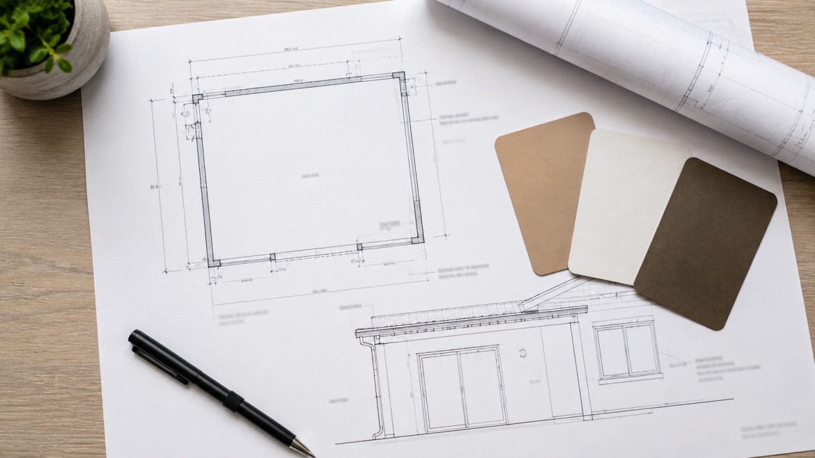 Site plan drawings and finish samples prepared for an HOA architectural submission Site plan drawings and finish samples prepared for an HOA architectural submission