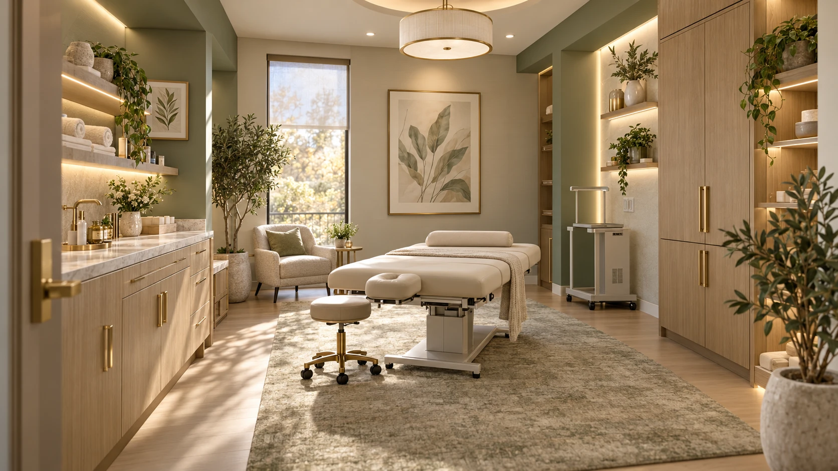 Multipurpose treatment room rendering