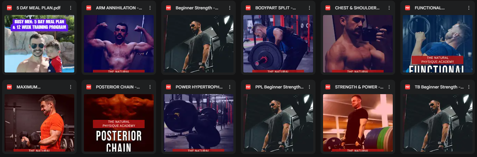 Training programme library