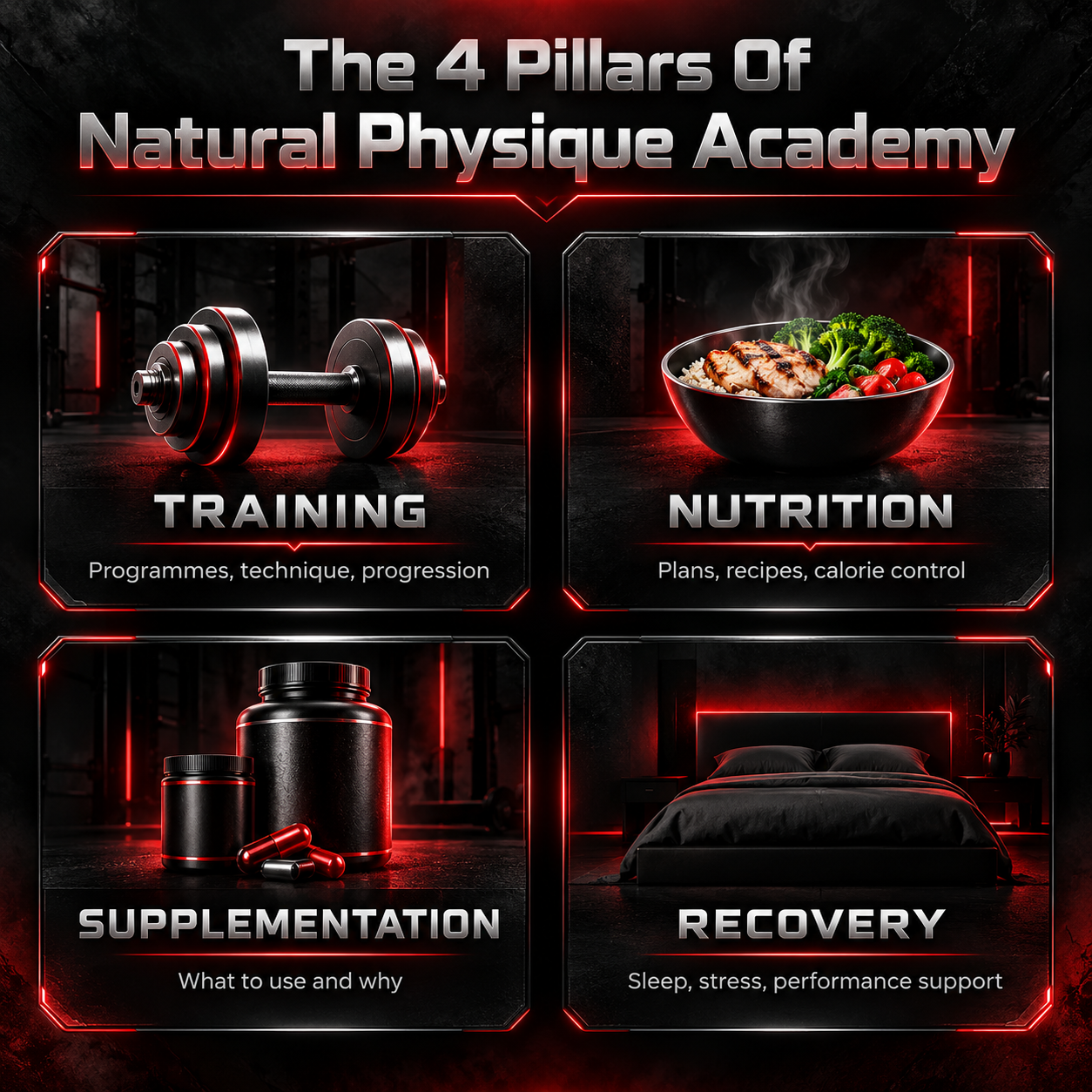 The four pillars of Natural Physique Academy