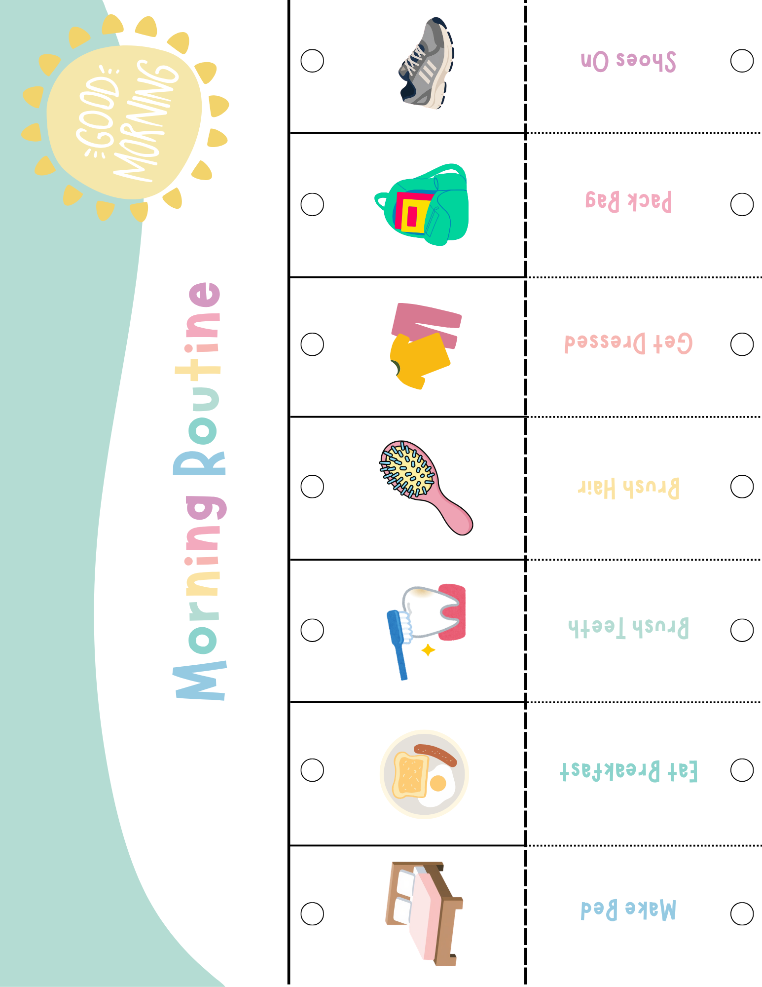Printable Morning Routine Chart