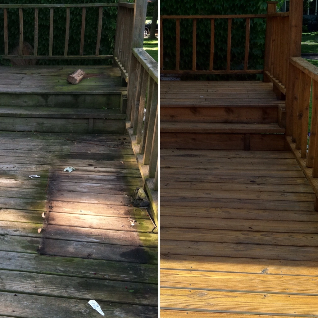 Before and After Back Porch Skokie Chicago