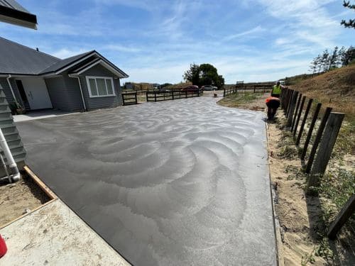 Coloured Concrete Driveway