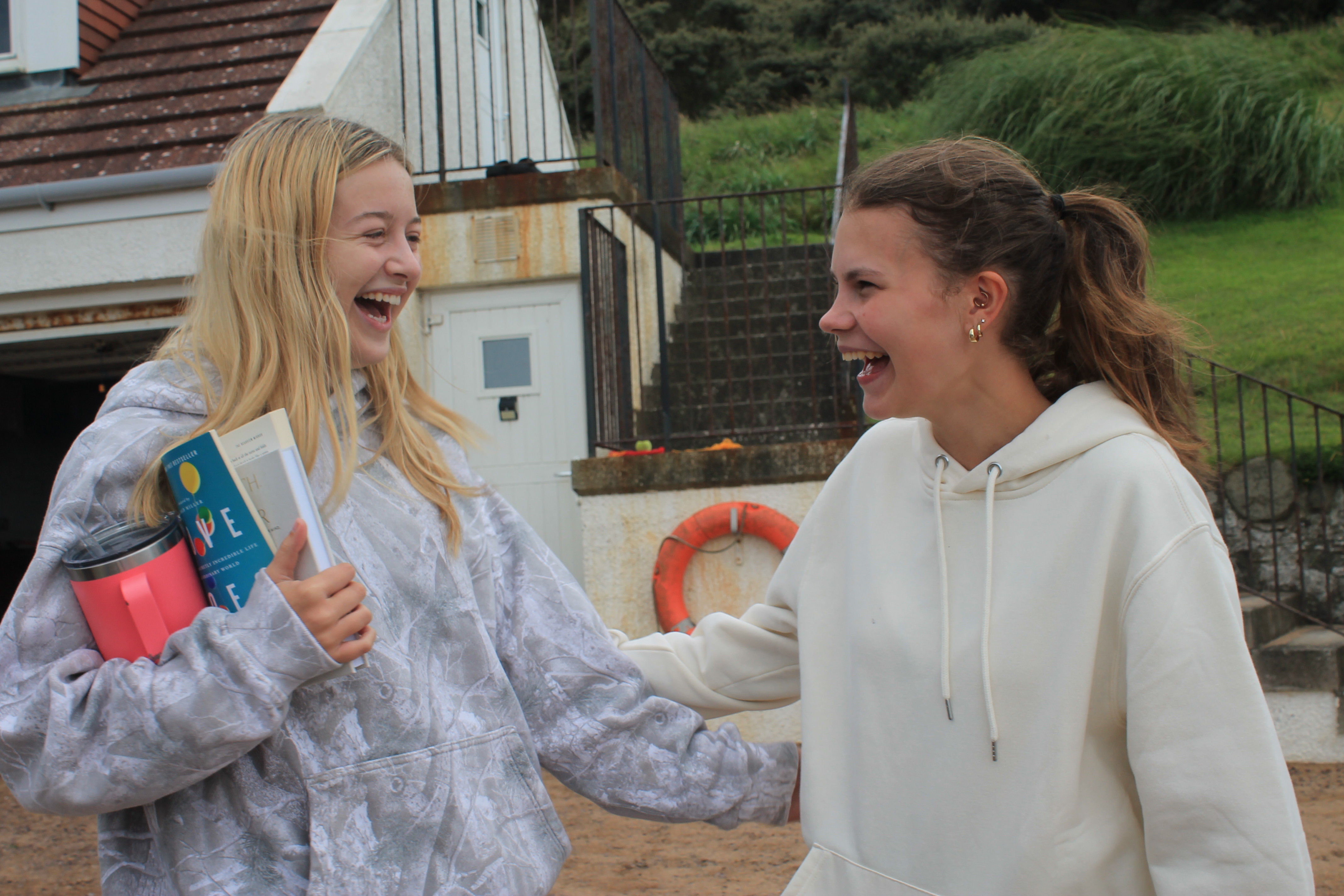 Women laughing together