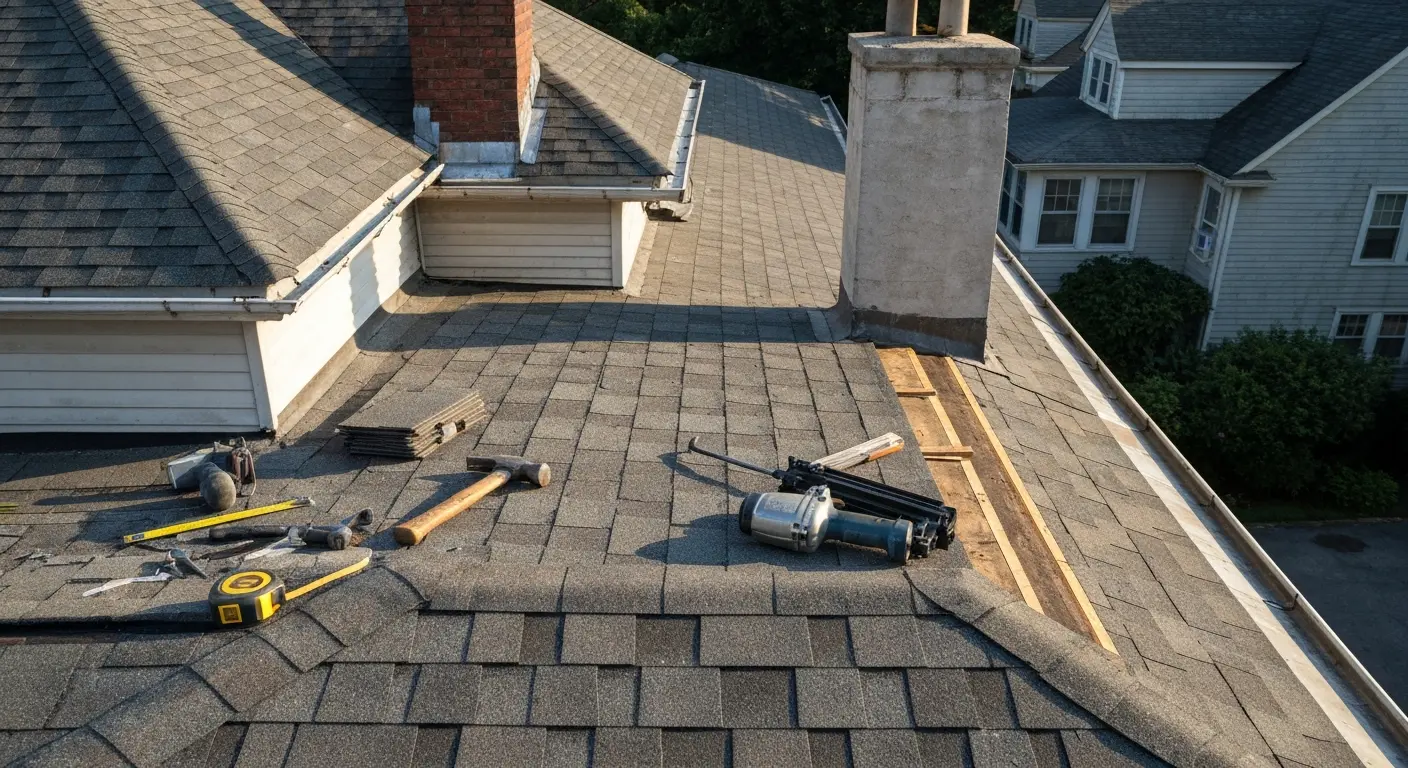 Roof repair work