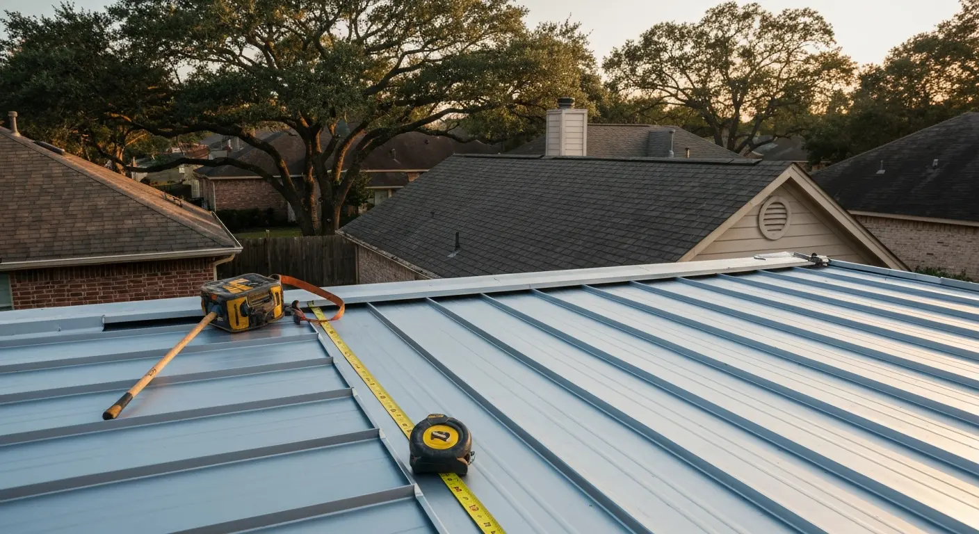 Metal roof installation