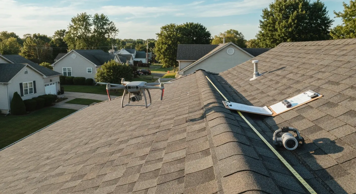 Professional roof inspection and assessment using drone technology