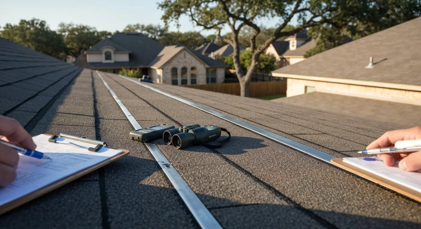 Roof maintenance inspection
