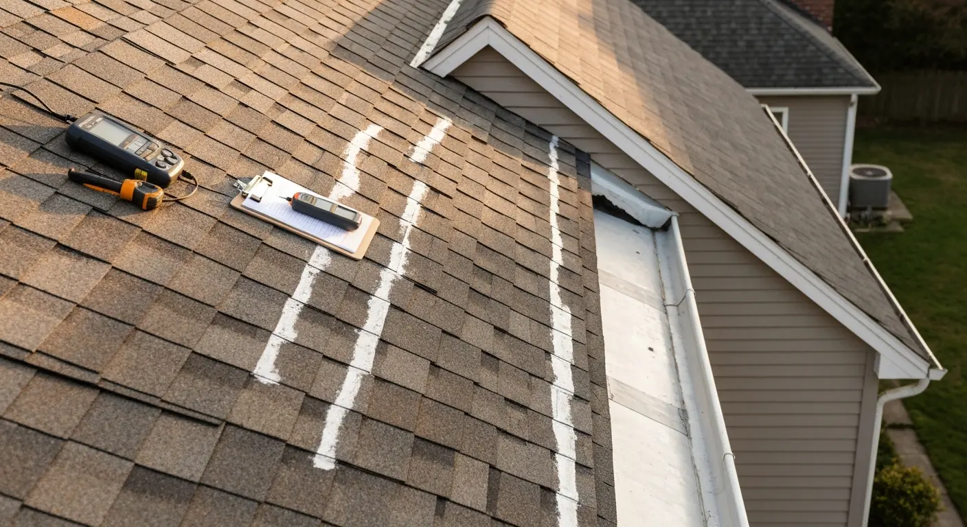 Roof maintenance inspection