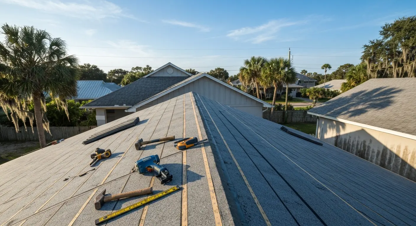 Roof installation work