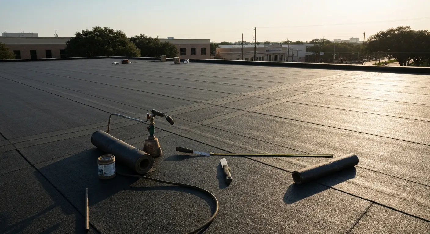 Modified bitumen roof