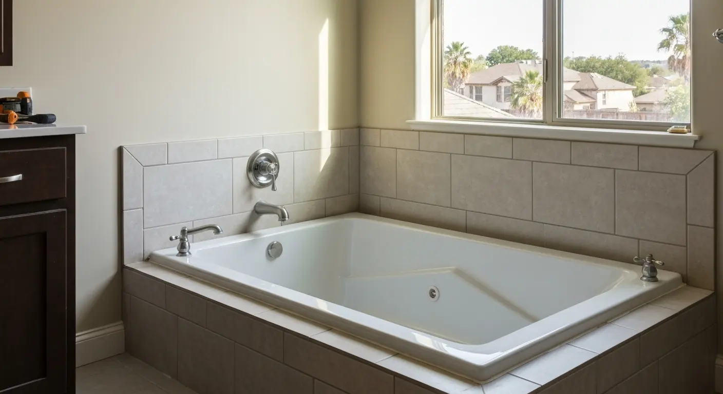 Standard bathtub installation