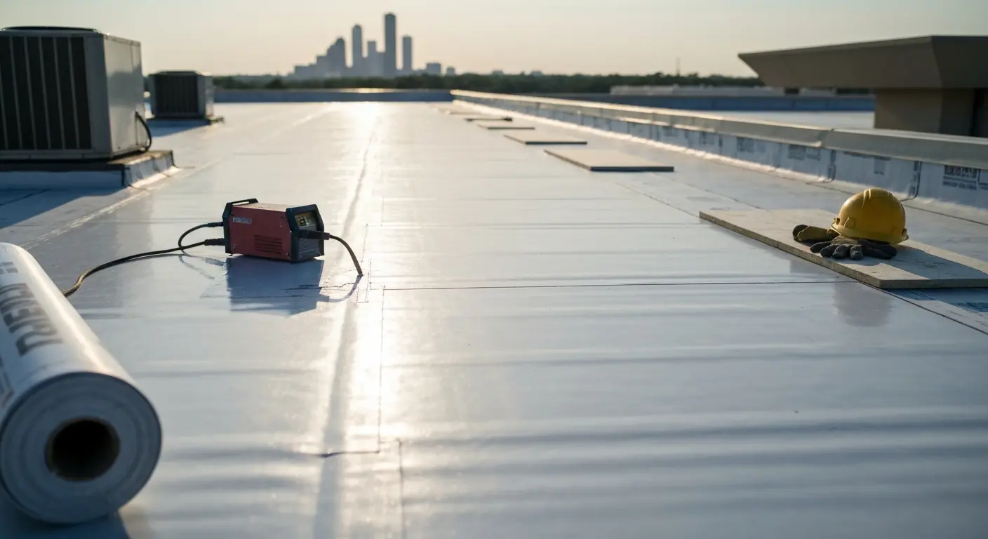 Flat roof installation