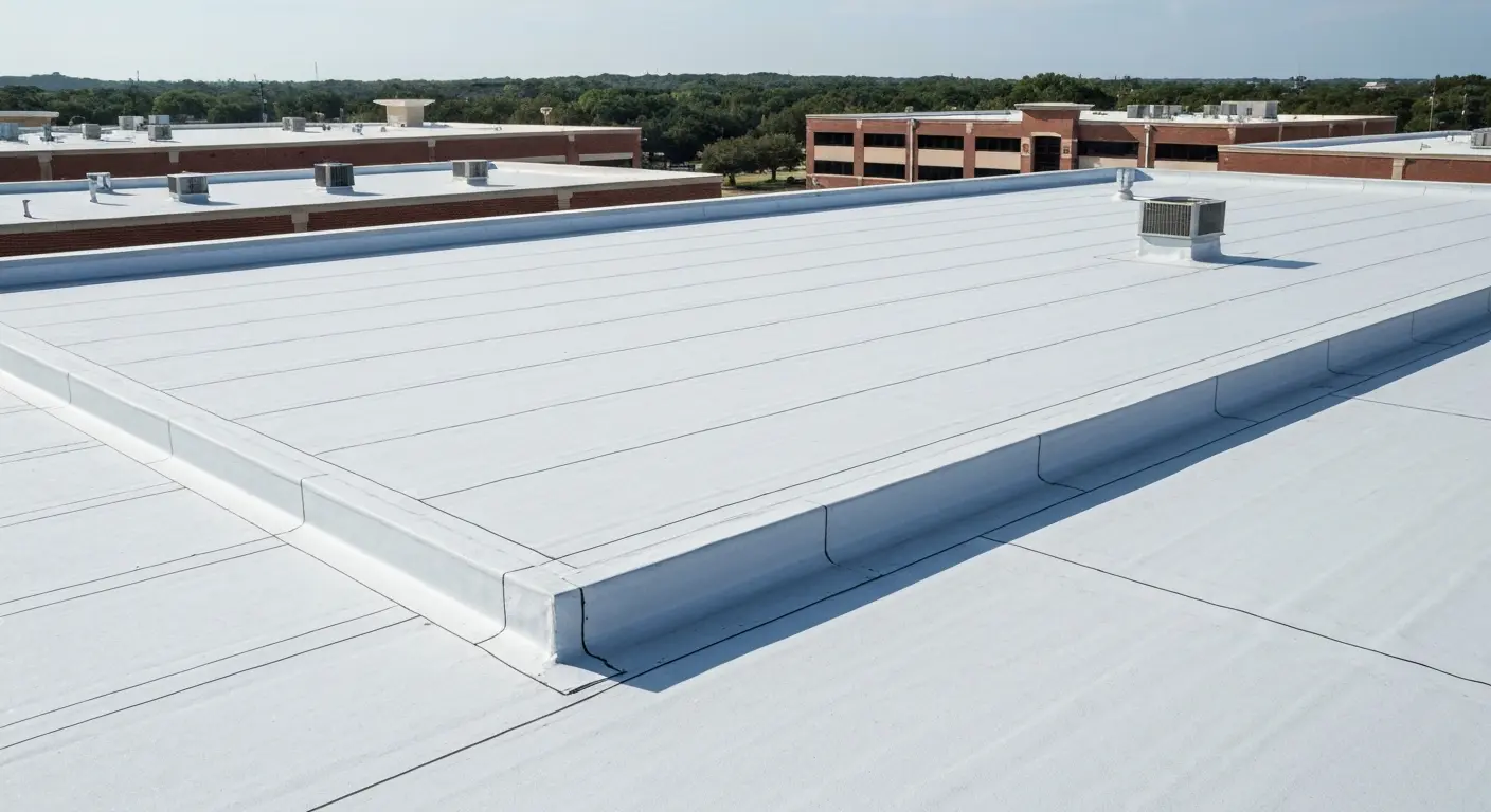 Flat roof TPO installation