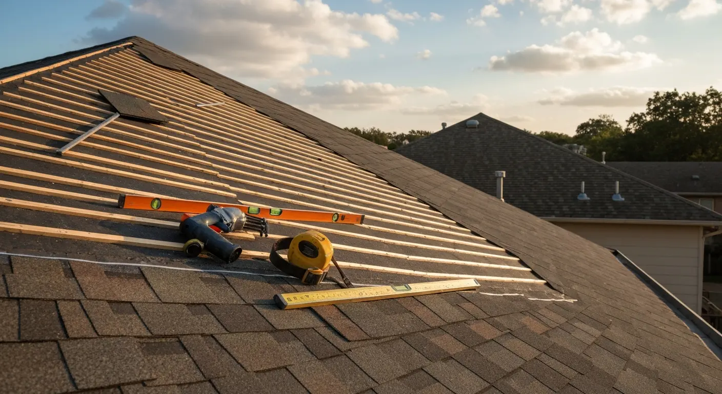 Storm damage roof repair