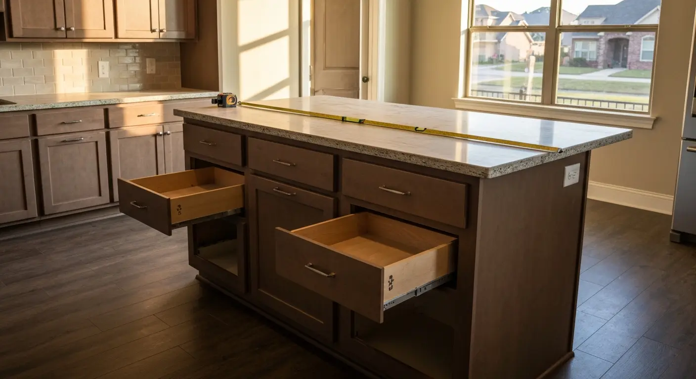 Kitchen island installation