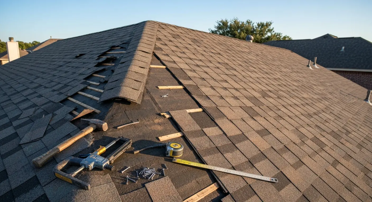 Wind damage roof repair Houston