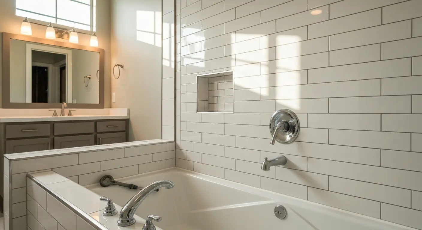 Tub-shower combination installation