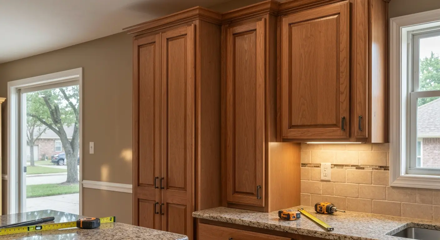 Custom cabinet installation